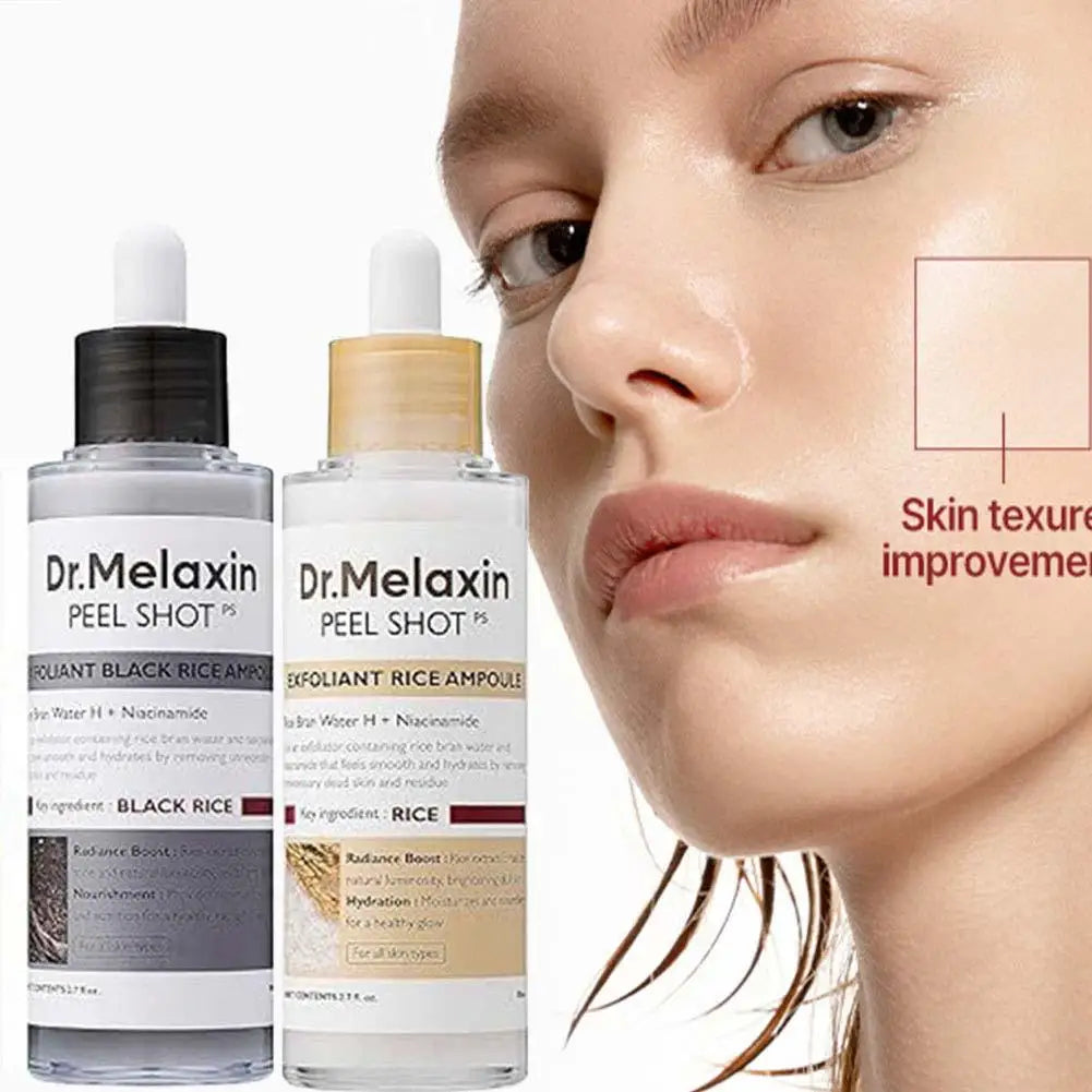Dr. Melaxin Peel Shot White and Black Rice Exfoliating Essence Moisturizing Gentle Exfoliation Soften Serum Korean Skin Care