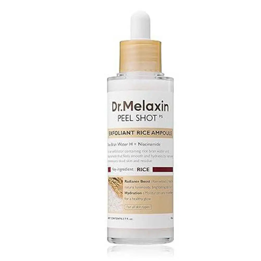 Dr. Melaxin Peel Shot White and Black Rice Exfoliating Essence Moisturizing Gentle Exfoliation Soften Serum Korean Skin Care