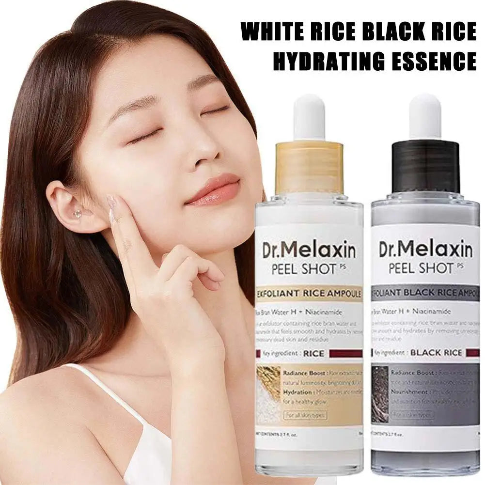 Dr. Melaxin Peel Shot White and Black Rice Exfoliating Essence Moisturizing Gentle Exfoliation Soften Serum Korean Skin Care