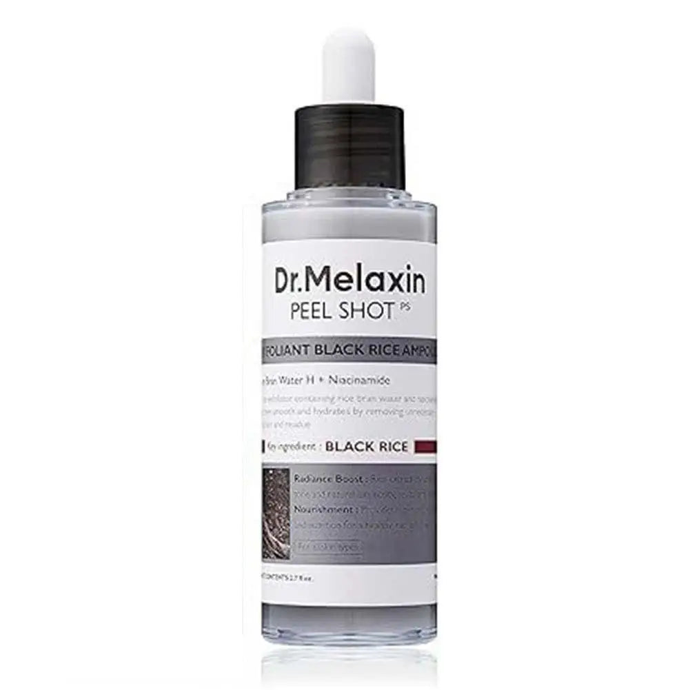 Dr. Melaxin Peel Shot White and Black Rice Exfoliating Essence Moisturizing Gentle Exfoliation Soften Serum Korean Skin Care
